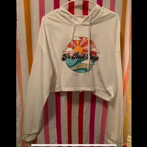 Cropped Graphic Hoodie